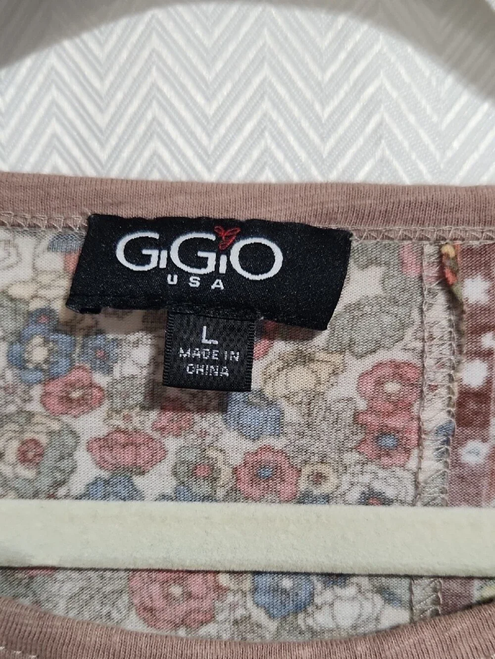 L GiGiO Women's Floral Patchwork Pullover